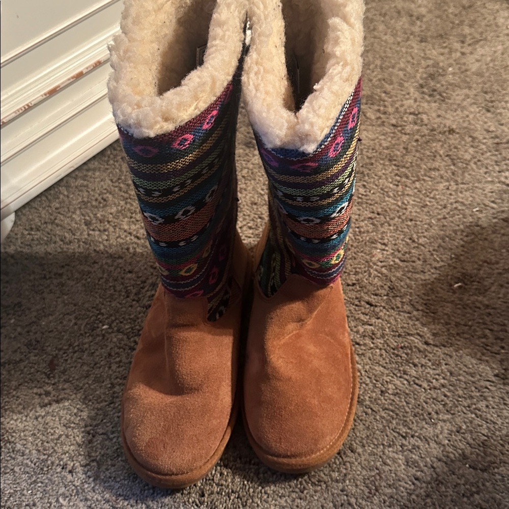 Multicolor Patterned Women's Winter Boots - image 3